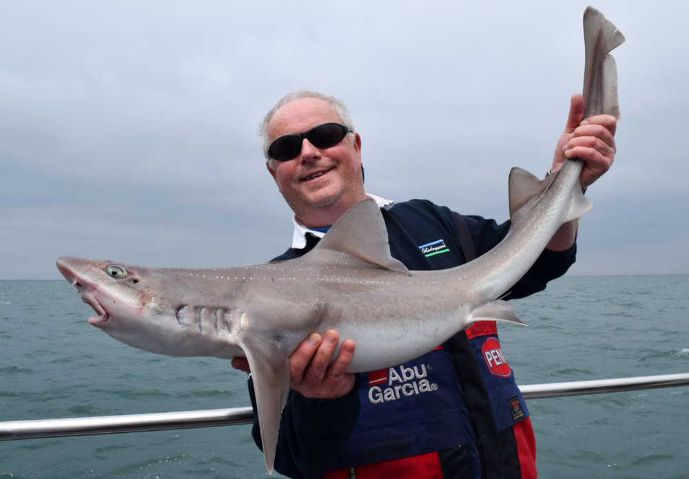 Me with a 14lb smoothhound caught off Holyhead